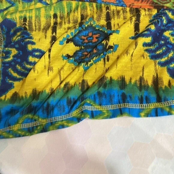 Urban Mangoz Womens Multicolor Stich Embroidered  Blouse Tunic Top Medium Novelt - Picture 12 of 12